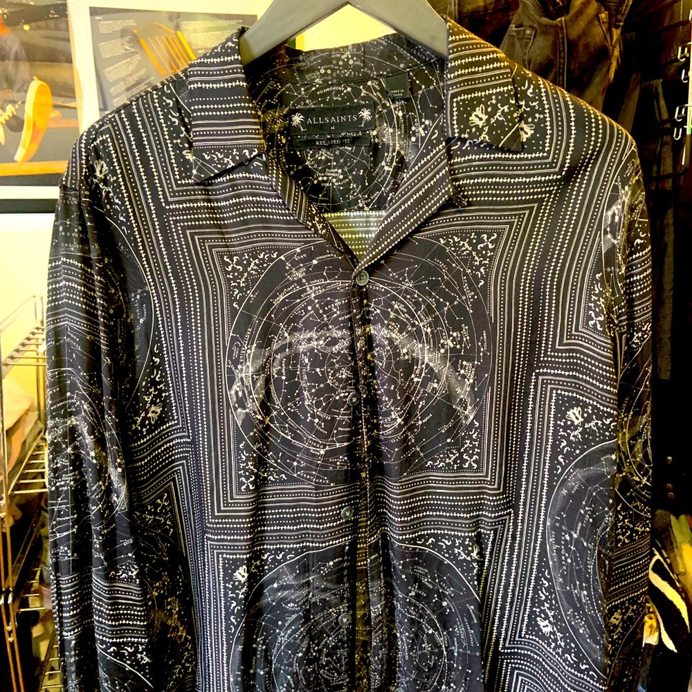 Allsaints printed button up